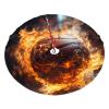 Christmas Tree Skirt 48" Plush Tree Skirt Christmas Tree Decorations for Farmhouse Xmas Holiday Home Party Decor Basketball On Fire and Water Flame Splashing view 2