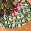 Christmas Tree Skirt 30" Plush Tree Skirt Christmas Tree Decorations for Farmhouse Xmas Holiday Home Party Decor Many Cartoon Dollars view 3