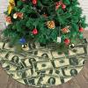 Christmas Tree Skirt 30" Plush Tree Skirt Christmas Tree Decorations for Farmhouse Xmas Holiday Home Party Decor Many Cartoon Dollars view 4