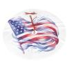 Christmas Tree Skirt 30" Plush Tree Skirt Christmas Tree Decorations for Farmhouse Xmas Holiday Home Party Decor American Flag view 2