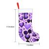 BrUgui Joyful Festive Christmas Stockings - Soft Plush Fabric, Perfect for Holiday Decor and Gifts Fashional Purple Heart view 2