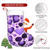BrUgui Joyful Festive Christmas Stockings - Soft Plush Fabric, Perfect for Holiday Decor and Gifts Fashional Purple Heart view 3