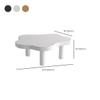 KWOKING Solid Wood Single Coffee Table 3 Legs Free-Form Special-Shaped Table White Cloud Pine Wood Coffee Table Sofa Table Small Side Tea Table Irregular Wooden Low Table Natural 24"L x 14"W x 16"H view 2