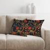 MangGou Chinoiserie Floral Pillow Case Navy Blue Burgundy Gold Throw Pillow Covers Set of 2 Asian Inspired Cushion Cover 22x22in Accent Pillowcase Decor for Bedroom Living Room Sofa view 3