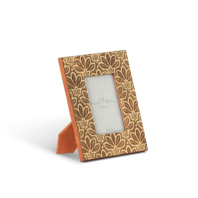 Park Hill Collection La Boheme Lilith Gold Embossed Leather Frame