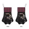 Personalized Dog Christmas Stocking Vibrant Colors, Hanging Loop, Unique Paw Design - Perfect for Gift Bags Cute Black Pug Dog view 2