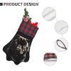 Personalized Dog Christmas Stocking Vibrant Colors, Hanging Loop, Unique Paw Design - Perfect for Gift Bags Cute Black Pug Dog view 4