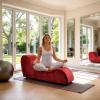 JUBILOOM Red Chaise Lounge Chair Indoor, Ergonomic Design with Removable Washable Velvet Cover, Metal Frame - 500 lbs Capacity for Meditation,Stretching Relaxation, Yoga Practice view 3