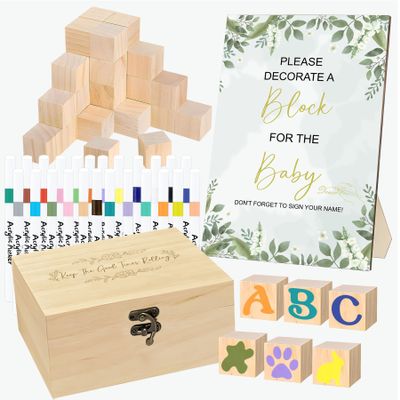 78 PCS Fun Baby Shower Games Sign Kit, Unique Baby Shower Ideas, Funniest Games Ever Where You Can Draw to Your Heart's Content, Suitable for Boy and Girls