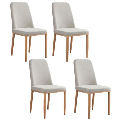 HUHJYUGE Dining Chairs Set of 4 Modern Wood, Dining Chairs Modern Upholstered, Soft Comfy Upholstered Kitchen Chair with Metal Leg and Backrest, for Living Room, Lounge (A 4)