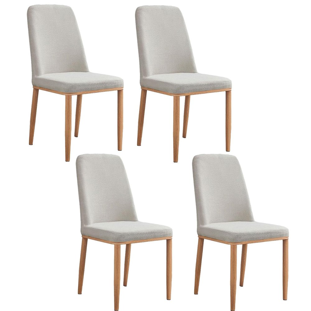 HUHJYUGE Dining Chairs Set of 4 Modern Wood, Dining Chairs Modern Upholstered, Soft Comfy Upholstered Kitchen Chair with Metal Leg and Backrest, for Living Room, Lounge (A 4)