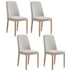 HUHJYUGE Dining Chairs Set of 4 Modern Wood, Dining Chairs Modern Upholstered, Soft Comfy Upholstered Kitchen Chair with Metal Leg and Backrest, for Living Room, Lounge (A 4) view 1