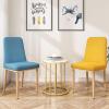 HUHJYUGE Dining Chairs Set of 4 Modern Wood, Dining Chairs Modern Upholstered, Soft Comfy Upholstered Kitchen Chair with Metal Leg and Backrest, for Living Room, Lounge (A 4) view 2