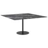 GOLINPEILO Square Table Top Tempered Glass Replacement Tabletop, Kitchen Tabletop Multipurpose for Dining Table, Black and White 31.5"x31.5" 0.2" Tempered Glass with Marble Design view 4