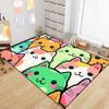 Jiospet Cat Rug for Girls Room - Cartoon Pattern Rug Decor for Bedroom Cute Cat Area Carpet Cartoon Rugs Kids Room, 5x7 Feet view 1