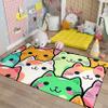 Jiospet Cat Rug for Girls Room - Cartoon Pattern Rug Decor for Bedroom Cute Cat Area Carpet Cartoon Rugs Kids Room, 5x7 Feet view 2