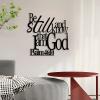 Psalm 46:10 Metal Bible Verses Wall Decor, Christian Metal Wall Decor, Metal Scripture Wall Art, Metal Wall Art, Inspirational Bible Verse Sign, Rustic Living Room Decor, Religious Gift (Gold, 24"x24" | 60x60cm) view 3