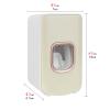 2 Slot Toothbrush Holder and Toothpaste Dispenser Wall Mounted, Automatic Toothpaste Squeezer, 2 in 1 Tooth Brush Toothpaste Organizer for Shower (Ivory Yellow) view 2