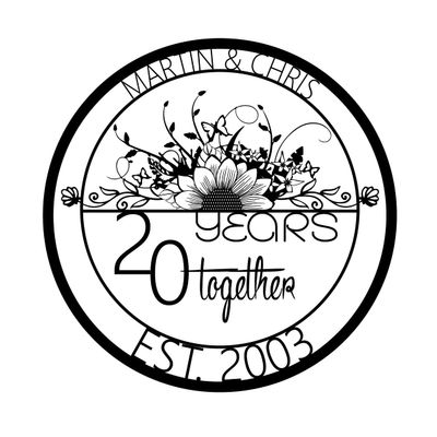 20th Anniversary Wedding Gifts, 20th Anniversary Decorations, Personalized Wedding Gifts, Personalized Name Day Metal Signs 20th Anniversary for Him Her Couple Husband Wife