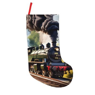 FRGMNT Steam Little Train Print 18Inch Christmas Stockings,Personalized Stockings,for Fireplace Hanging Xmas Home Decor