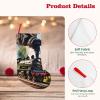 FRGMNT Steam Little Train Print 18Inch Christmas Stockings,Personalized Stockings,for Fireplace Hanging Xmas Home Decor view 4