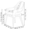 AYARNA Kitchen Dining Chairs Set of 2 Modern Leather Armchair with Iron Art Metal Chair Legs for Home Commercial Restaurants(Blue) view 3