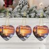 Christmas Tree Ceramic Hanging Round Christmas Ornament with Gold Ribbon Lighthouse at Sunset Ceramic Ornaments for Home Round Crafts Christmas Tree Decorations for Holiday view 1