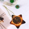 Christmas Tree Ceramic Hanging Pentangle Christmas Ornament with Gold Ribbon Dart Board Ceramic Ornaments for Home Star Shape Crafts Christmas Tree Decorations for Holiday view 3