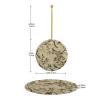 Christmas Tree Ceramic Hanging Round Christmas Ornament with Gold Ribbon Bird on Branch Ceramic Ornaments for Home Round Crafts Christmas Tree Decorations for Holiday view 3