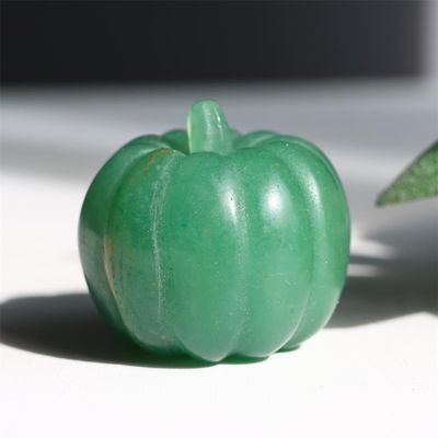 Xzyycyj Aventurine Crystal Pumpkins Pumpkin for Halloween Thanksgiving Fall Harvest Hard Figure Home Dcor (Aventurine)