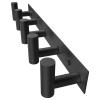 PMMASTO Coat Rack Wall Mounted, 5 "T Shaped Wall Hooks for Hanging, Heavy Duty Stainless Steel Coat Hook Rail for Hat Towel Robes in Bathroom Kitchen Mudroom Entryway (Black, 1 Pack) view 1