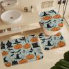 ZGDPBYF Bathroom Rugs Set Ultra Soft 3 Pieces Bath Rugs Non Slip, Halloween Bathroom Mat, Bathroom Set with Toilet Rugs, Horror Bat Spider Web Perfect Plush Bathroom Mats for Bathroom Tub, Shower view 3