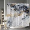 Baocicoo Gold Black White Marble Shower Curtain Modern Abstract Shower Curtains for Bathroom Lush Texture Bathtub Bathroom Decorations Durable Waterproof Shower Curtain with Hooks 72x72 Inches view 3