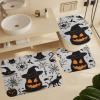 ZGDPBYF 3 Piece Bathroom Rugs Set, Halloween Non-Slip Soft Bath Mat Set, Horror Bat Spider Web Bathroom Mat, Living Room Bedroom Mat, Machine Washable, Dries Quickly, view 3