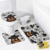 ZGDPBYF 3 Piece Bathroom Rugs Set, Halloween Non-Slip Soft Bath Mat Set, Horror Bat Spider Web Bathroom Mat, Living Room Bedroom Mat, Machine Washable, Dries Quickly, view 4