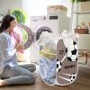 Sport Soccer Player Number Team Name Brown Storage Basket Laundry Hamper Bag Basket for Washing Clothes Bin Bag Dirty Cloth Toy Storage Hamper Bag view 3