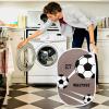 Sport Soccer Player Number Team Name Brown Storage Basket Laundry Hamper Bag Basket for Washing Clothes Bin Bag Dirty Cloth Toy Storage Hamper Bag view 4