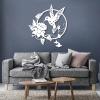 Metal Wall Art, Metal Bird Wall Art, Hummingbird Metal Wall Art, Metal Bird Wall Decor, Metal Hummingbird Wall Decor, Hummingbird Metal Sign, Metal Wall Hanging, Home Decor (White, 24"x26"|60x67cm) view 1