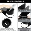 Jiozermi 2Pcs Drinking Cup Holder Clip, Desk Drink Holder Clip Adirondack Chair Cup Holder with Clip Cup Clip Holder for Water Drink Beverage Soda Coffee Cup(Black) view 3