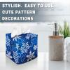Tissue Box Cover Square Decorative Tissue Box Holder Cute Funny Cube Tissue Case Cover-Xmas Decor Snowflake Tissue Box Cover view 2