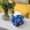 Tissue Box Cover Square Decorative Tissue Box Holder Cute Funny Cube Tissue Case Cover-Xmas Decor Snowflake Tissue Box Cover view 4