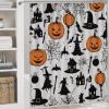 ZGDPBYF Halloween Bath Rug Sets 3 Piece Horror Bat Spider Web Non Slip Washable Bath Rug Set for Tub, Shower, and Bathroom view 2