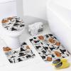 ZGDPBYF Halloween Bath Rug Sets 3 Piece Horror Bat Spider Web Non Slip Washable Bath Rug Set for Tub, Shower, and Bathroom view 4