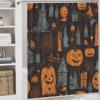 ZGDPBYF Halloween 3 Piece Bath Mats Horror Bat Spider Web Waterproof Non Slip Bath Mat Set, Washable Rug for Bathroom,-3-Piece Set view 2