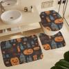 ZGDPBYF Halloween 3 Piece Bath Mats Horror Bat Spider Web Waterproof Non Slip Bath Mat Set, Washable Rug for Bathroom,-3-Piece Set view 3