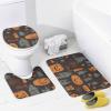ZGDPBYF Halloween 3 Piece Bath Mats Horror Bat Spider Web Waterproof Non Slip Bath Mat Set, Washable Rug for Bathroom,-3-Piece Set view 4