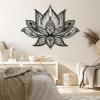 Metal Wall Decor, Lotus Mandala Metal Wall Art, Metal Mandala Wall Art, Lotus Flower Metal Wall Art, Mandala Metal Wall Decor, Lotus Metal Wall Decor, Mandala Wall Art, Home Decor (Silver, 49"x39"|126x100cm) view 3