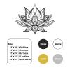 Metal Wall Decor, Lotus Mandala Metal Wall Art, Metal Mandala Wall Art, Lotus Flower Metal Wall Art, Mandala Metal Wall Decor, Lotus Metal Wall Decor, Mandala Wall Art, Home Decor (Silver, 49"x39"|126x100cm) view 4