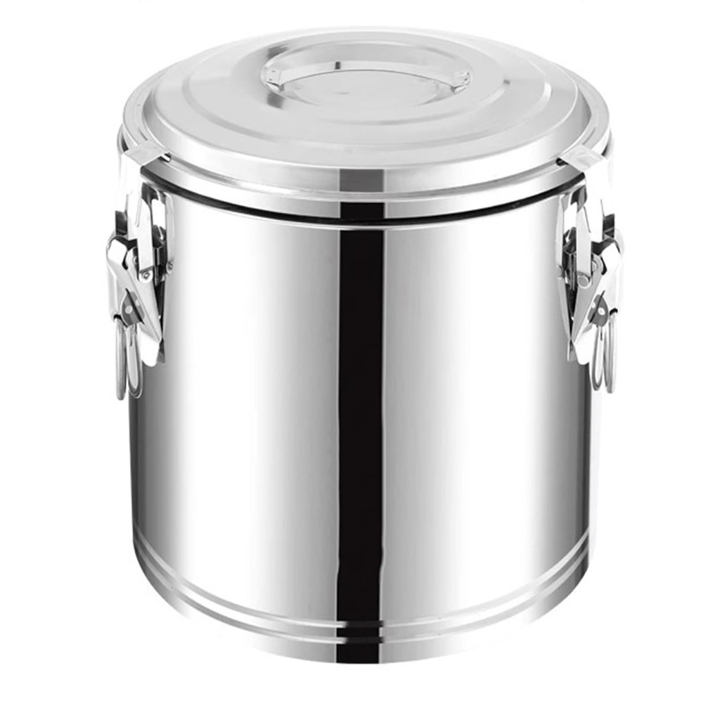 Stainless Steel Insulated Barrel, Insulation Beverage Dispenser Stainless Steel Milk Tea Bucket For Hotel Restaurant Party LYWY (Color : Silver, Size : 70L)