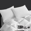 Hotel Grand Super Luxury Soft Down Pillow 600 Fill Power Queen Size Set of 2 Pack Bed Pillow 100% Cotton Damask Stripe Shell Made in USA for Bedroom view 1